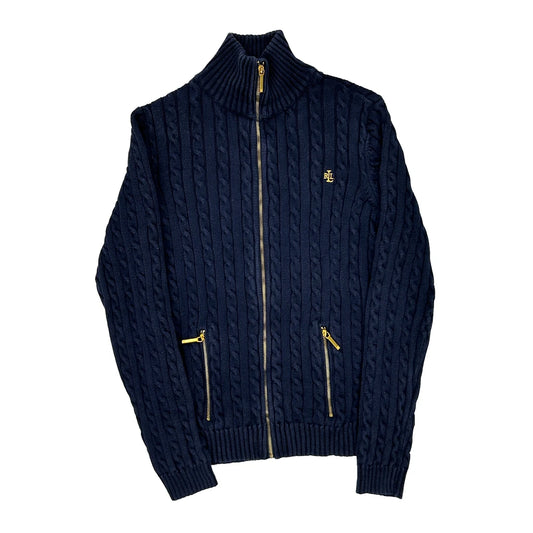 Ralph Lauren Zip Up - Medium Navy Cotton