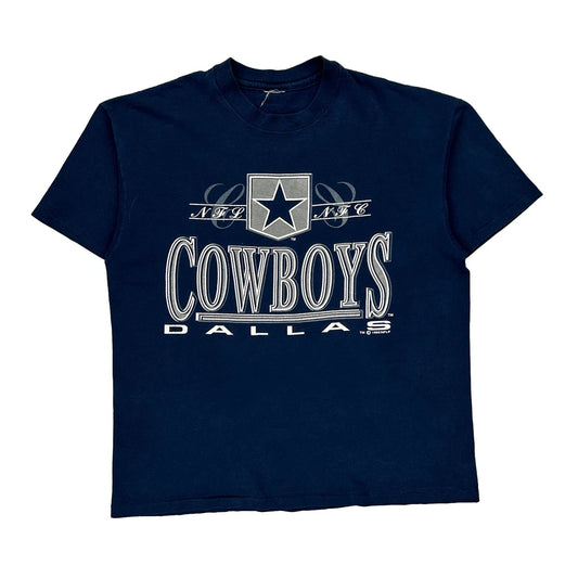 Dallas Cowboys Nfl Single Stitch T-Shirt - XL Navy Cotton