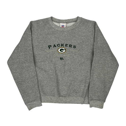 Packers Nfl Football Sweatshirt - Large Grey Cotton