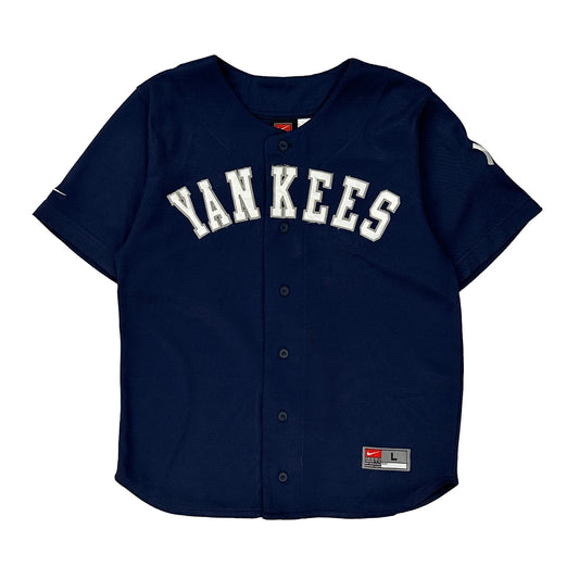 Yankees Nike Mlb Jersey - Large Navy Polyester
