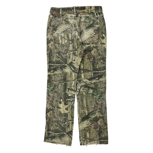 Mossy Oak Double Knee Cargo Trousers - 32W 32L Camo Cotton