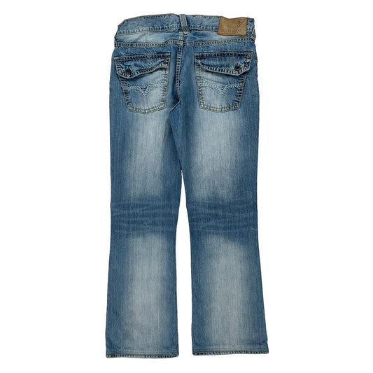 Guess Boot Cut Jeans - 30W UK 8 Light Wash Cotton
