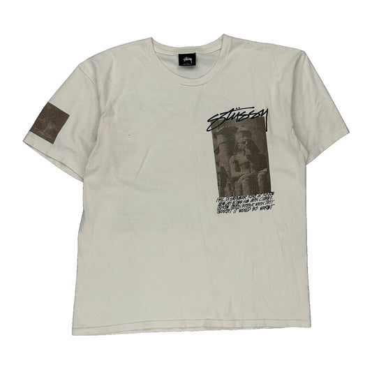 Stussy Graphic T-Shirt - Large White Cotton