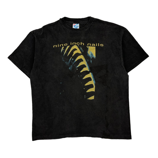 1994 Nine Inch Nails Now Im Nothing Hanes Single Stitch T-Shirt - XL Black Cotton