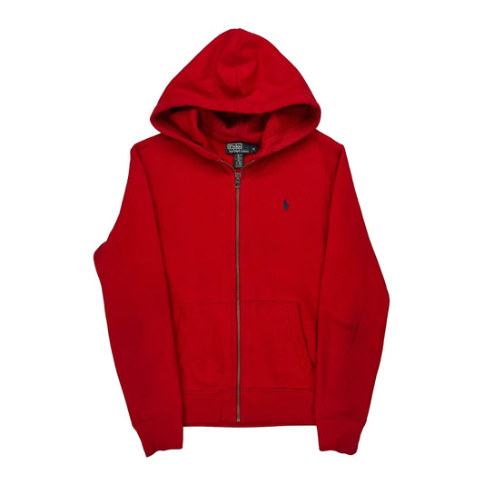 Polo By Ralph Lauren Hoodie - Medium Red Cotton