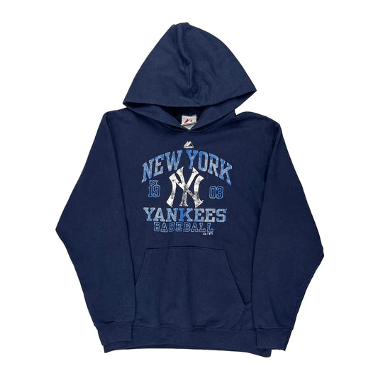 New York Yankees Majestic Graphic Hoodie - Small Navy Cotton