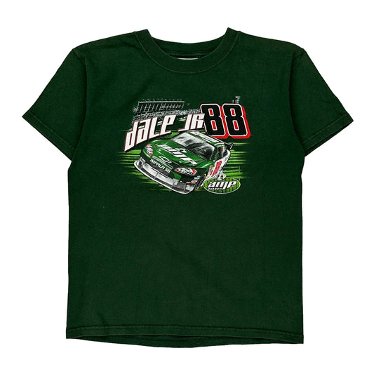 Dale Jr . Age 14-16 Chase Authentics Nascar T-Shirt - Large Green Cotton