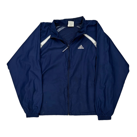 Adidas Windbreaker - Large Navy Polyester