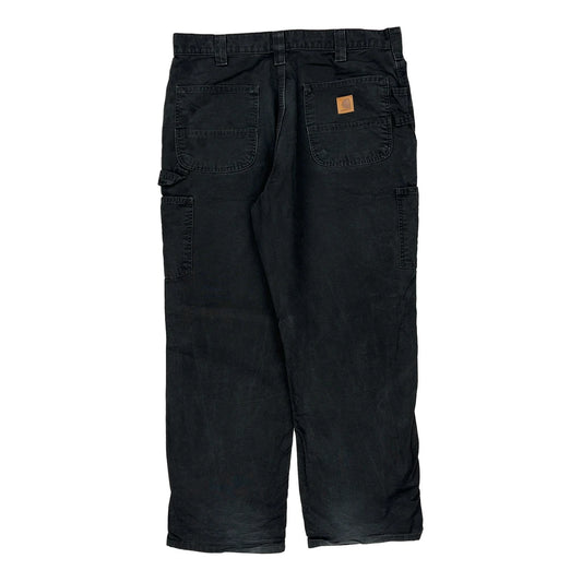 Carhartt Carpenter Trousers - 36W 30L Black Cotton