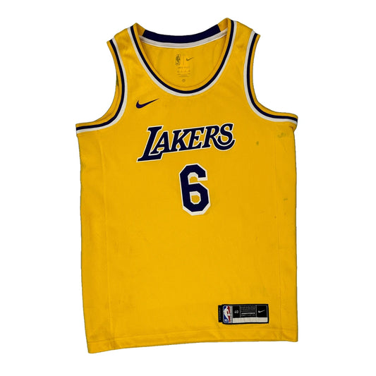 James 6 Los Angeles Lakers Nike Nba Jersey - Small Yellow Polyester