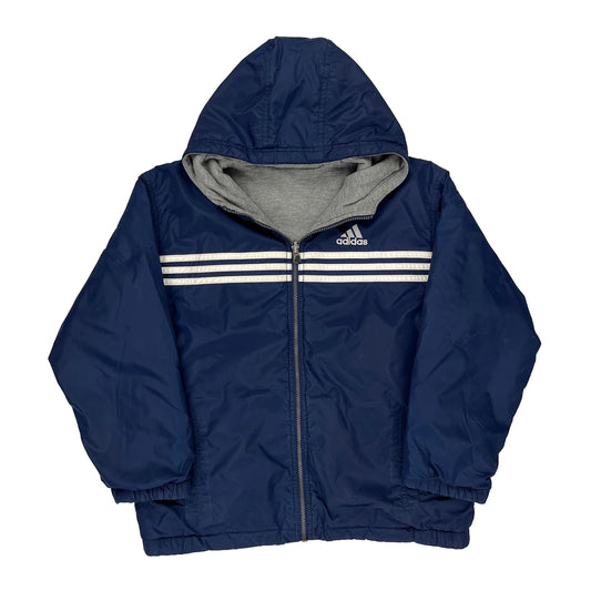 Reversible Adidas Jacket - Large Blue Polyester