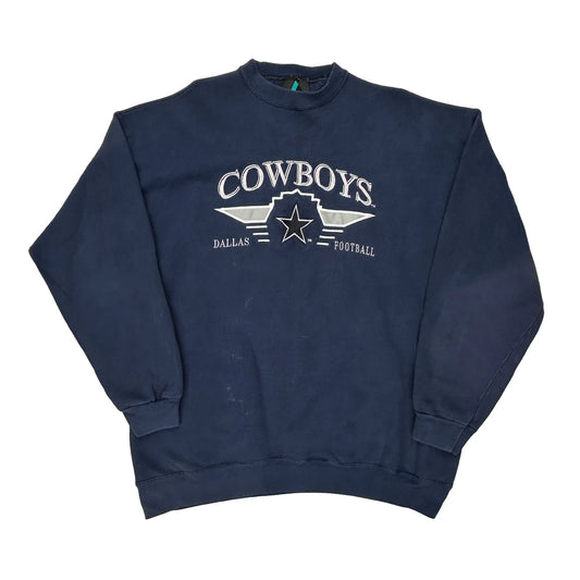 Dallas Cowboys Logo Athletics Football Sweatshirt - XL Navy Cotton