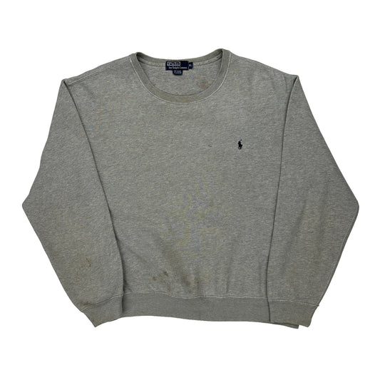 Polo By Ralph Lauren Sweatshirt - XL Grey Cotton Blend