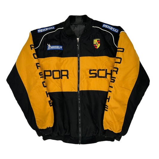 Rework Porsche Spellout Jacket - Large Block Colour Polyester