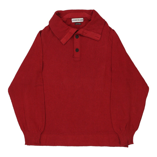 Vintage red Made in Italy Stone Island Jumper - mens large