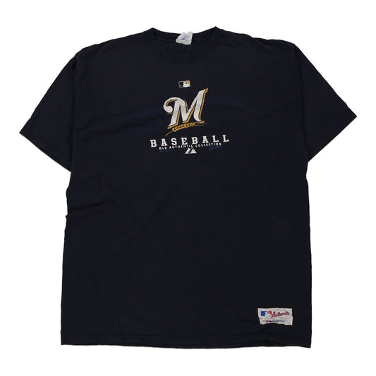 Vintage navy Milwaukee Brewers Majestic T-Shirt - mens xx-large