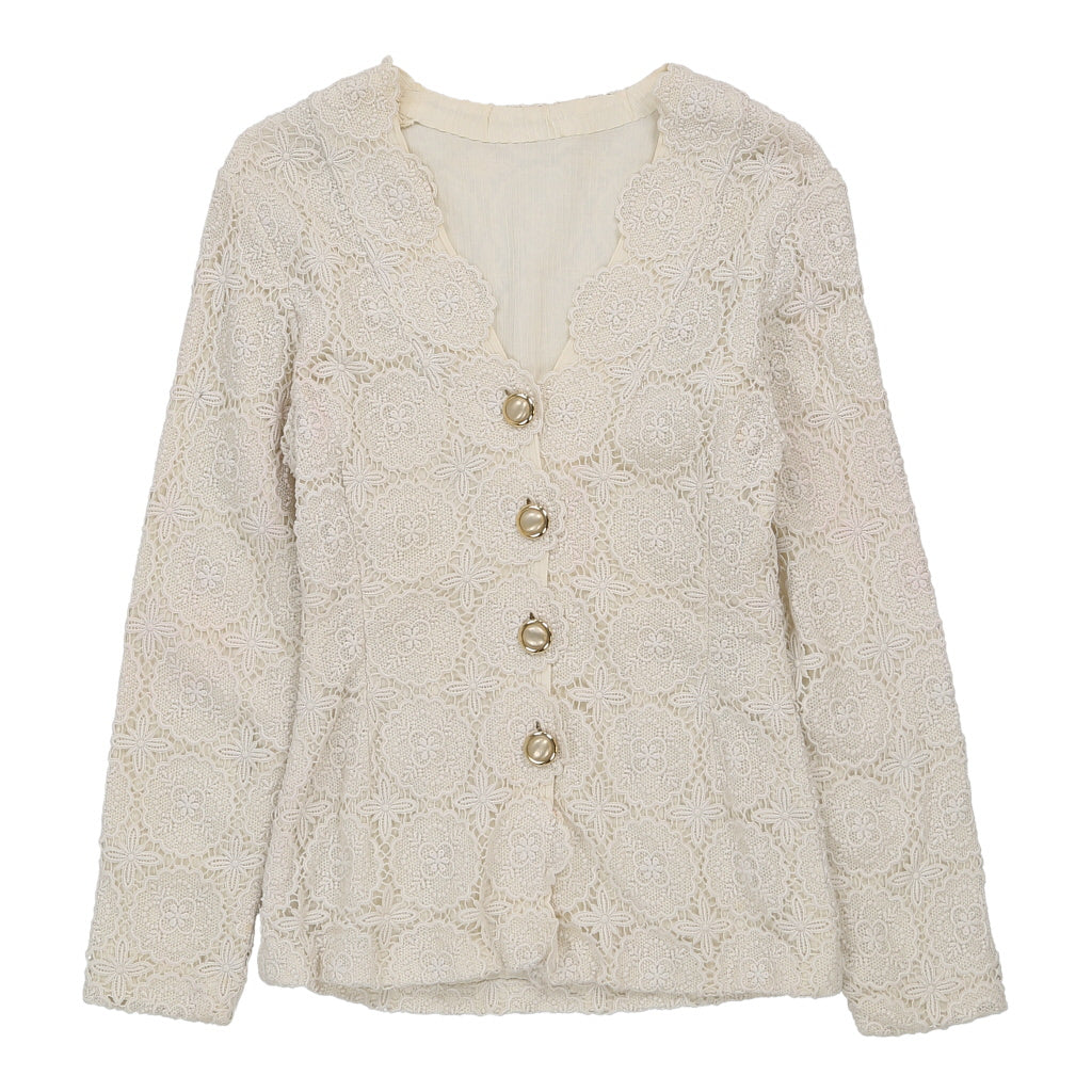 Unbranded Lace Cardigan - XS White Cotton Blend