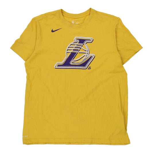 Vintage yellow Los Angeles Lakers Nike T-Shirt - mens large