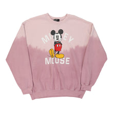  Mickey Mouse Disney Cartoon Sweatshirt - Small Pink Cotton - Thrifted.com
