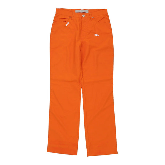 Versace Jeans Couture Trousers - 28W UK 8 Orange Nylon Blend