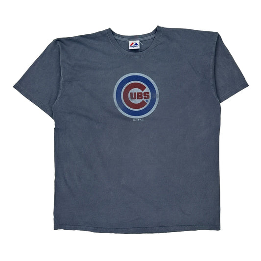 Chicago Cubs Majestic Mlb T-Shirt - XL Blue Cotton