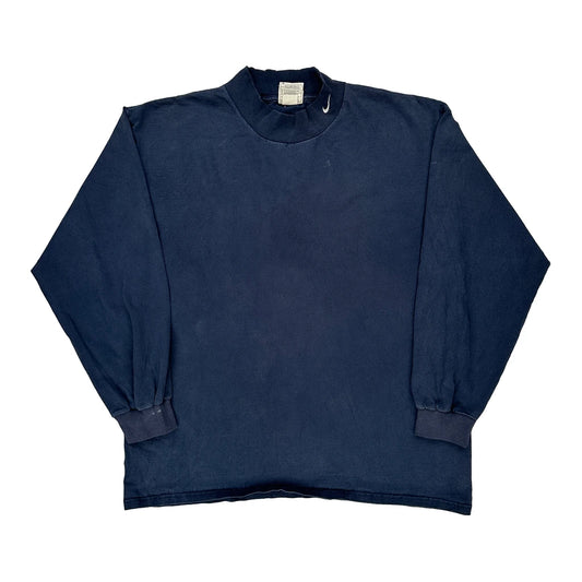 Made In USA Nike Long Sleeve T-Shirt - XL Navy Cotton
