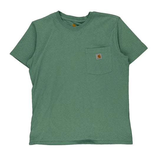 American Flag Carhartt Graphic T-Shirt - Medium Green Cotton
