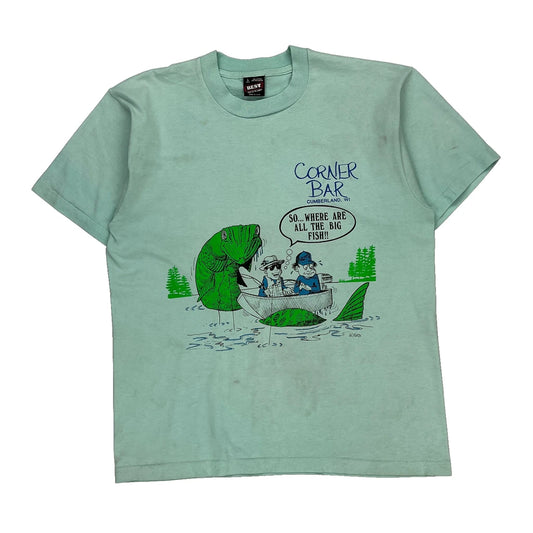 Corner Bar Cumberland, Wi Fruit Of The Loom Single Stitch T-Shirt - Large Green Cotton Blend