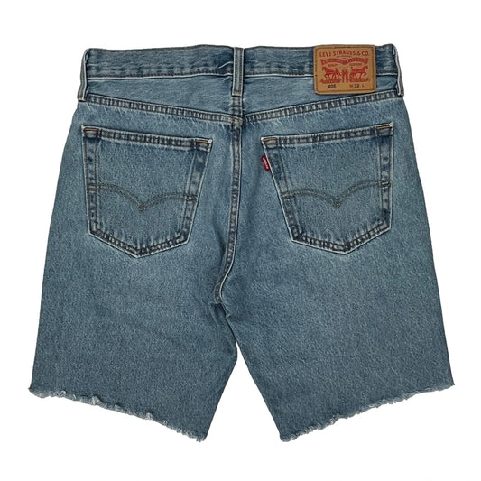 Levis Denim Shorts - 32W 10L Light Wash Denim