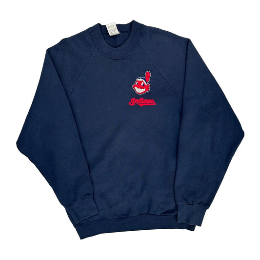 Indians Fruit Of The Loom Mlb Sweatshirt - XL Navy Cotton Blend