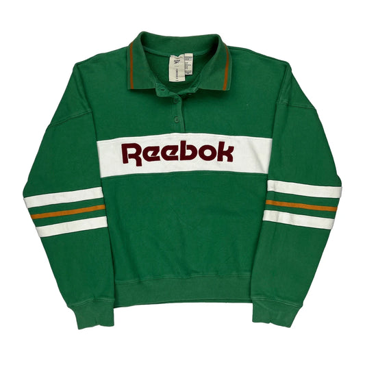 Reebok Sweatshirt - XL Green Cotton