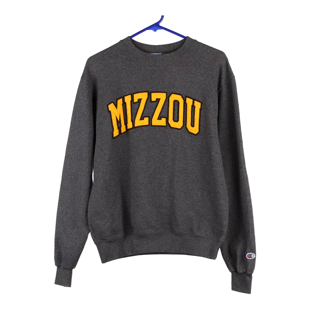 Mizzou Champion College Sweatshirt Small Grey Cotton Blend
