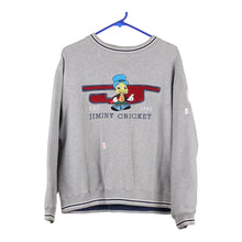  Vintage grey Jiminy Cricket Disney Sweatshirt - womens medium