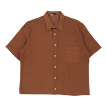  Vintage brown Unbranded Short Sleeve Shirt - womens large