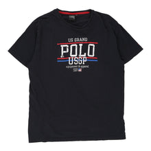  Vintage navy Us Grand Polo Equipment T-Shirt - womens xx-large