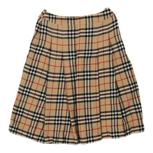  Vintage brown Burberry Pleated Skirt - womens 28" waist