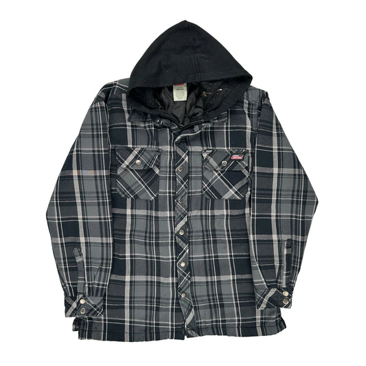 Dickies Checked Jacket - Large Black Cotton