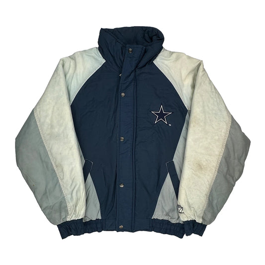 Cowboys Nfl Football Jacket - Large Blue Polyester