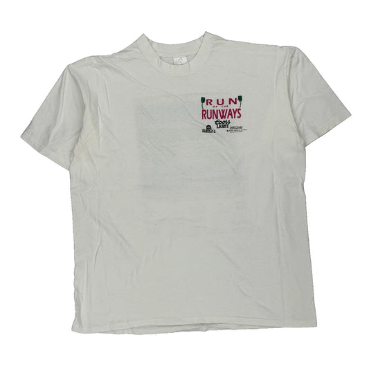 Run Of The Runways Event Murina Single Stitch T-Shirt - XL White Cotton