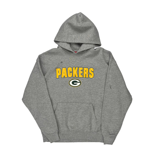 Green Bay Packers Nfl Hoodie - Large Grey Cotton Blend