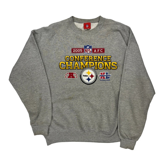 Steelers Nfl Nfl Sweatshirt - XL Grey Cotton