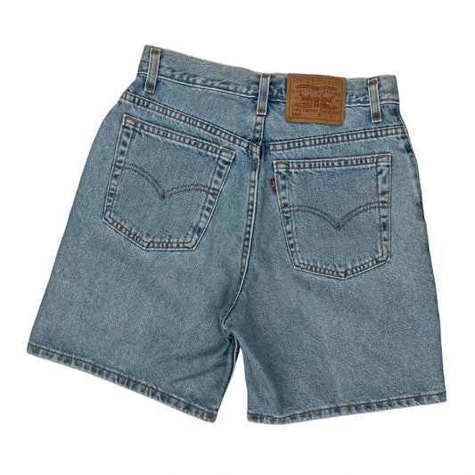 Levis Denim Shorts - 26W UK 6 Light Wash Cotton