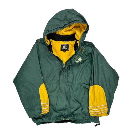 Green Bay Packers Starter Football Jacket - Large Green Polyester