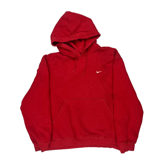 Nike Hoodie - Large Red Cotton