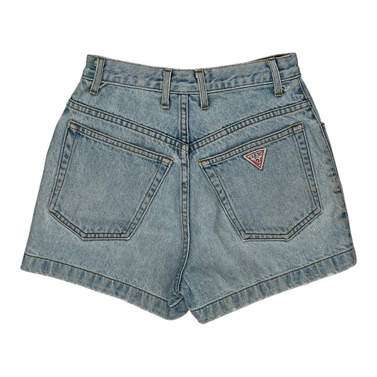 Made In Usa Guess Denim Shorts - 27W UK 8 Light Wash Cotton
