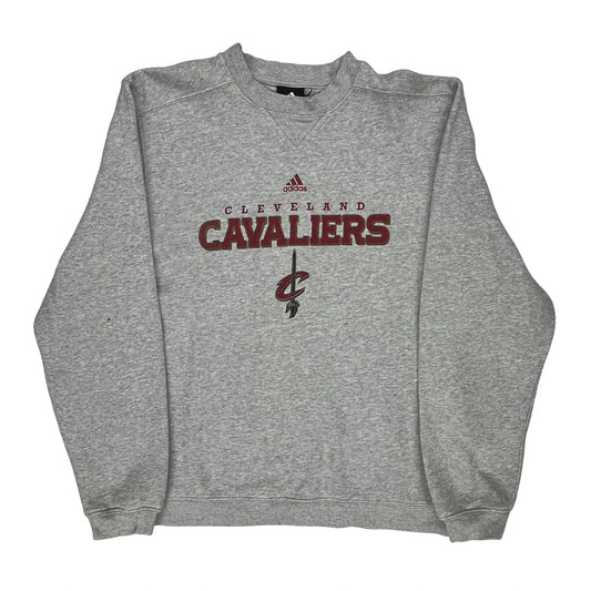 Cleveland Cavaliers Adidas Sweatshirt - Small Grey Cotton Blend