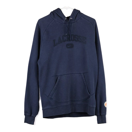 Vintage navy Lacrosse Nike Hoodie - mens medium