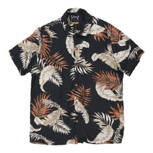  Vintage multicoloured Denim & Flower Hawaiian Shirt - mens large