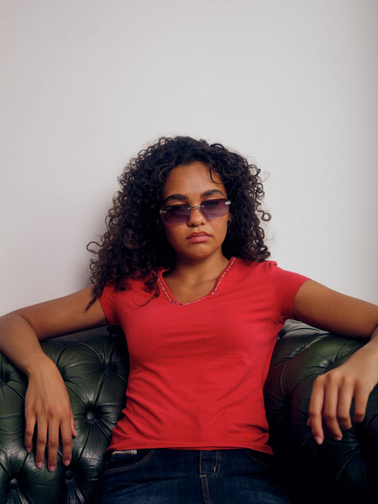 Tokyo Rimless Rectangle Sunglasses