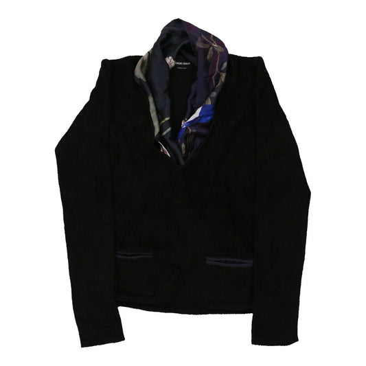 Giorgio Armani Jumper - Small Black Polyester Blend
